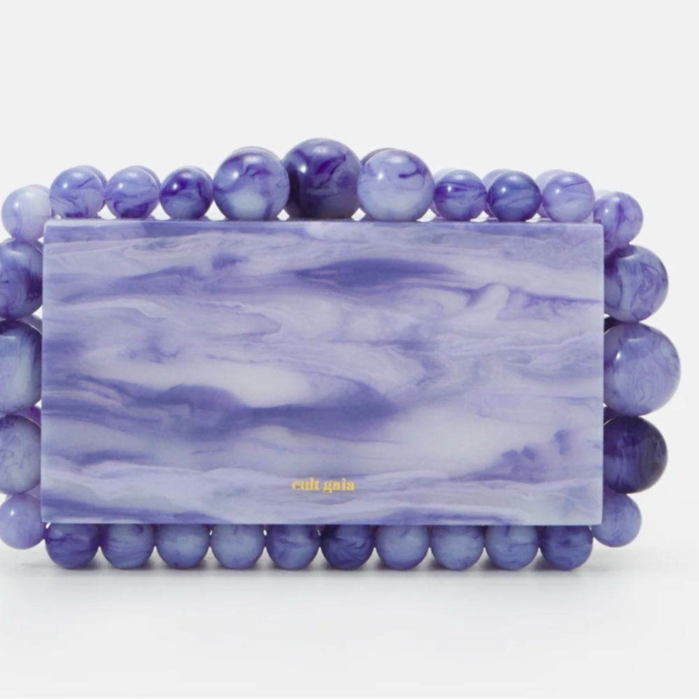 Cult Gaia Lavender Marbled Beaded Bag